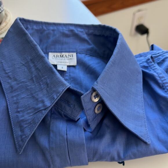 Women’s Armani Collezioni sleeveless blouse blue size 6 - Picture 10 of 10